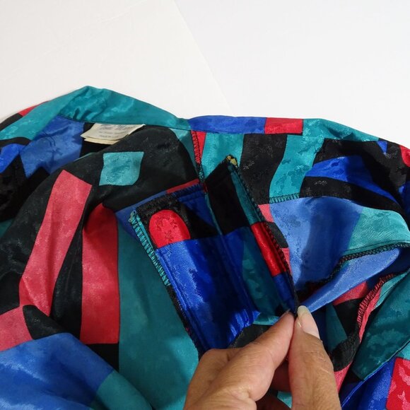 Vintage Toni Marie Sissies Sportswear Women Abstract Blazer Jacket Size 6 - Picture 4 of 14